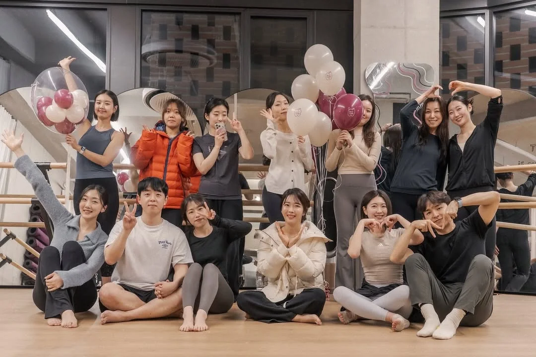 5층 바레 수업 단체 사진